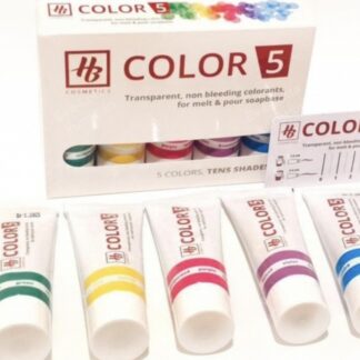 HB COLOR 5 - farbivo do mydlovej hmoty, 5 x 30 g