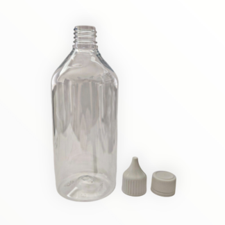 PET transparetná fľaštička 215 ml, s kvapátkom