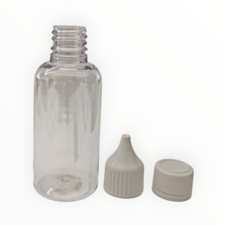 PET transparetná fľaštička 30 ml, s kvapátkom